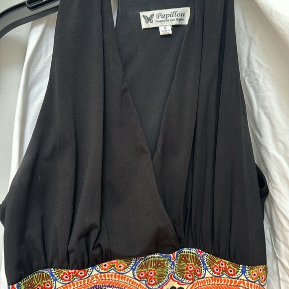 maxi, black halter top ,multi bottom - Picture 2 of 7